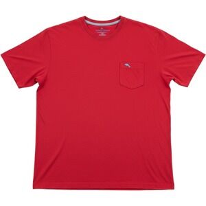 Tommy Bahama T-Shirt XL Relax Pima Cotton Red Pocket Marlin UPF 50